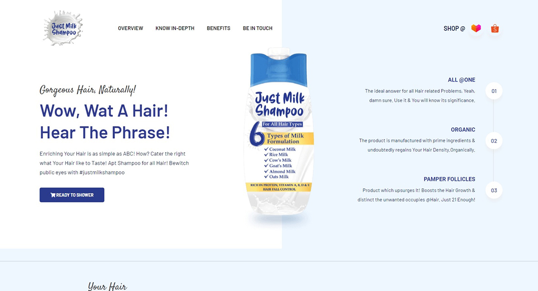 Just Milk Shampoo